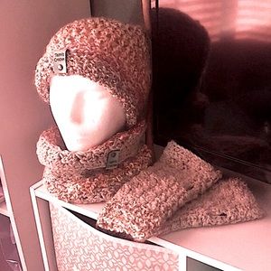 3pc set BEANIE, NECKWARMER, FINGERLESS GLOVES